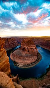 Red rocks and canyon of the Colorado River
