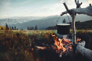 dutch oven in fire